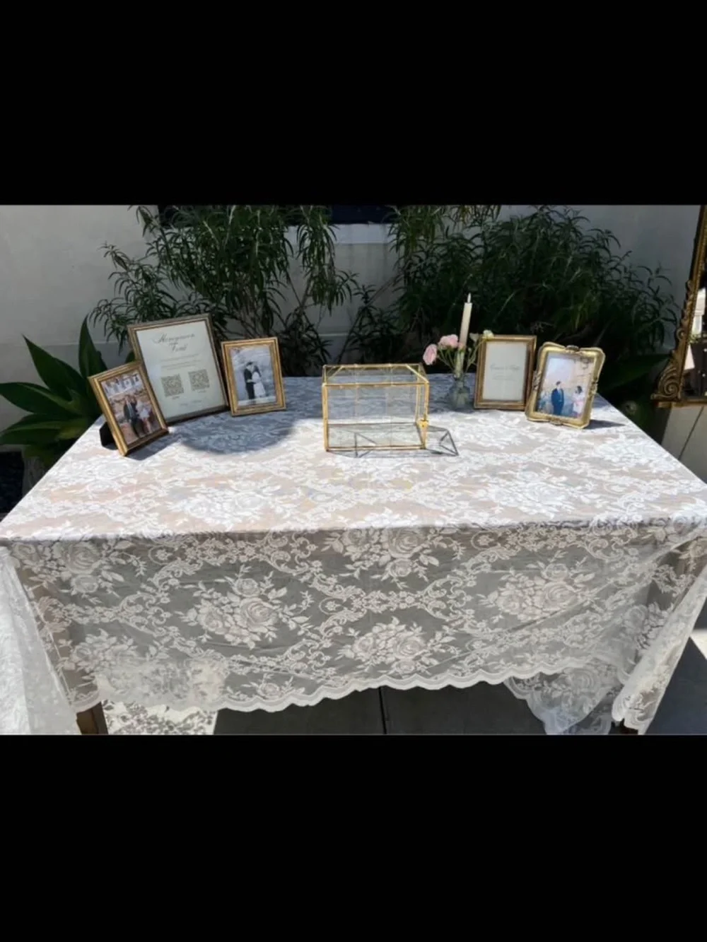 White Lace Tablecloth - Elegant Sheer Table Cover